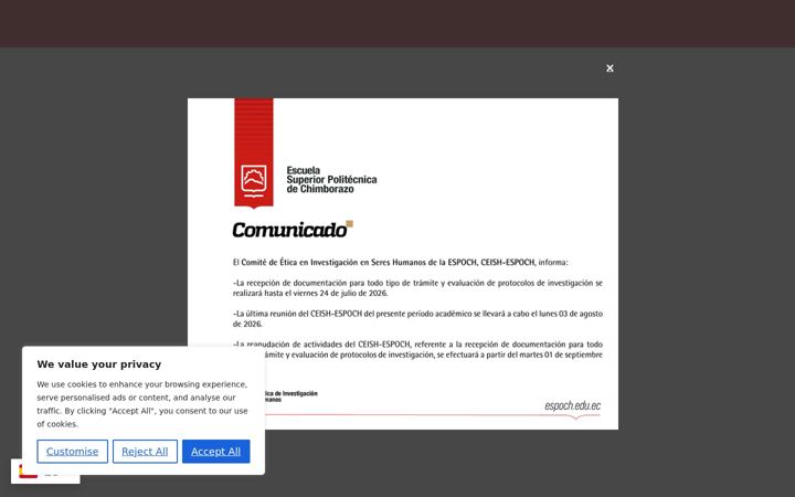 Screenshot of espoch.edu.ec