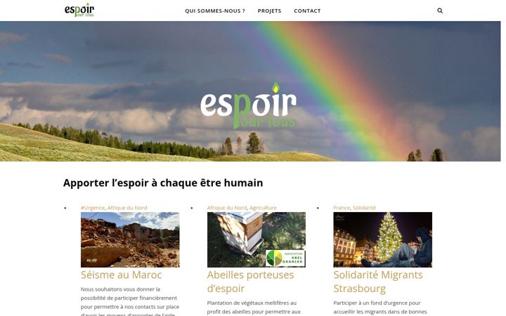 Snimka zaslona za espoir-pour-tous.org