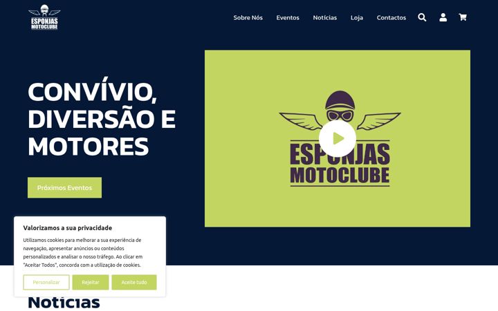 Screenshot stránky esponjasmotoclube.pt