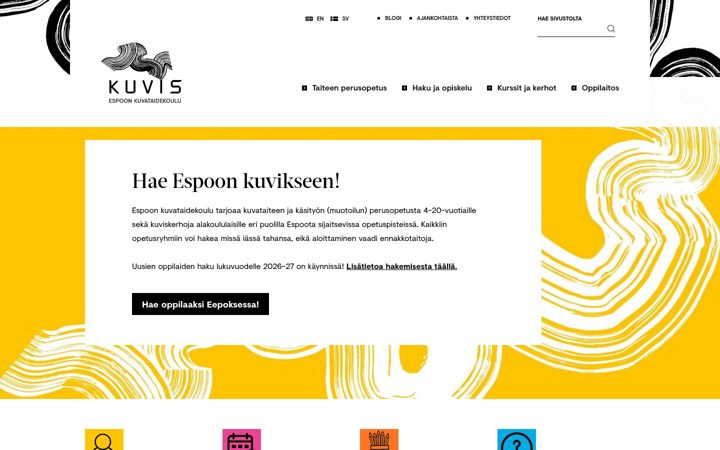 Екранна снимка на espoonkuvis.fi