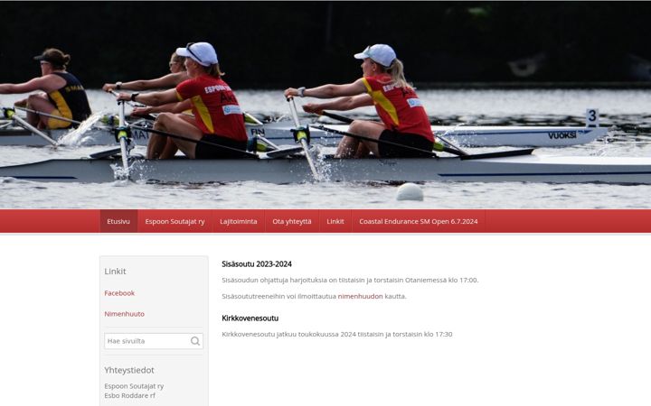 Snímek obrazovky espoonsoutajat.net
