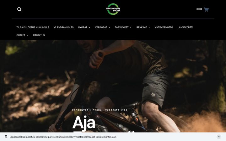 Екранна снимка на espoontorinpyora.fi