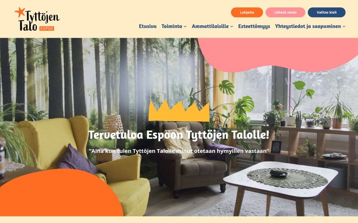 Екранна снимка на espoontyttojentalo.fi