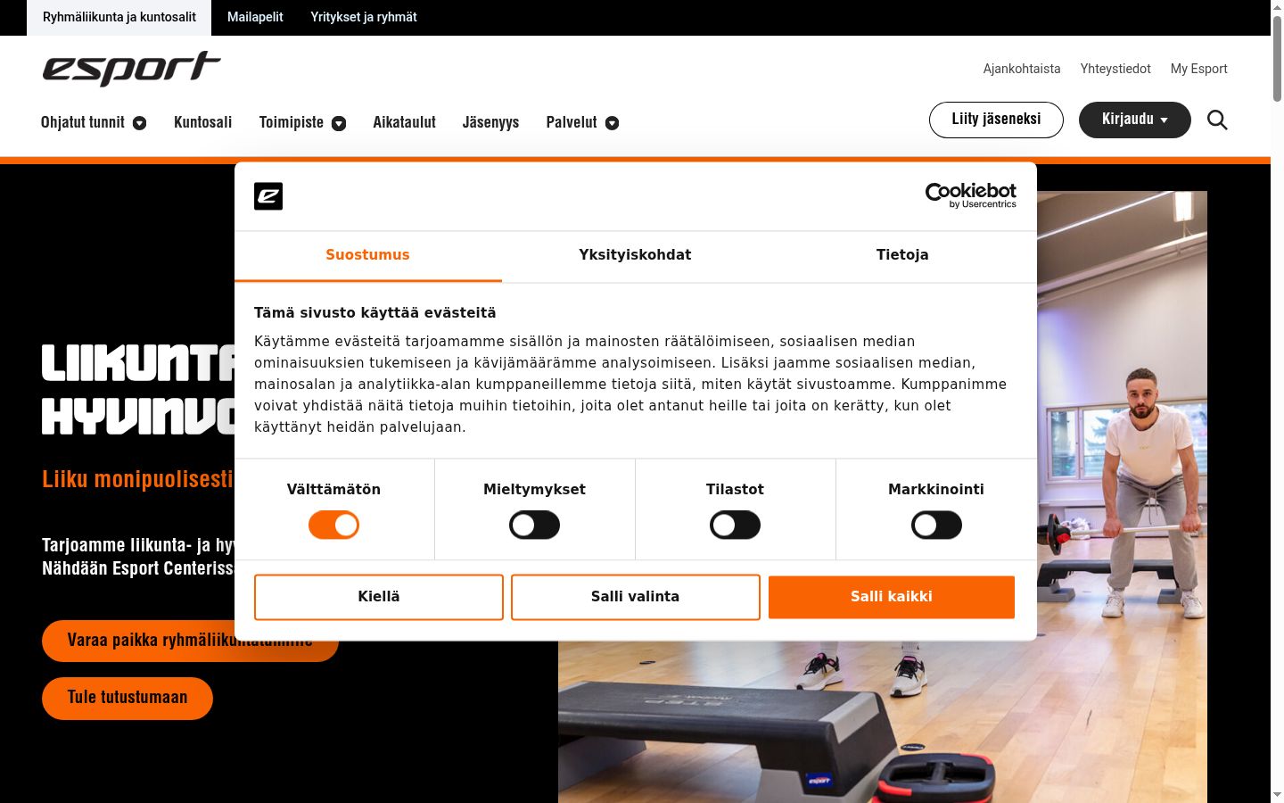 Snímka obrazovky banera súhlasu zobrazeného pred akoukoľvek interakciou