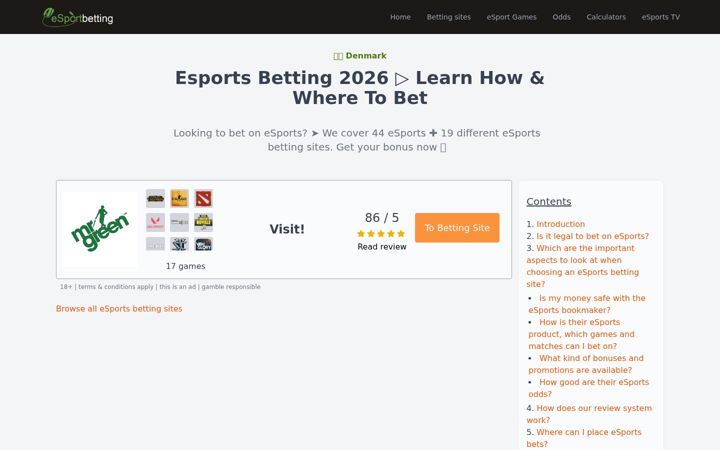 Екранна снимка на esportbetting.eu