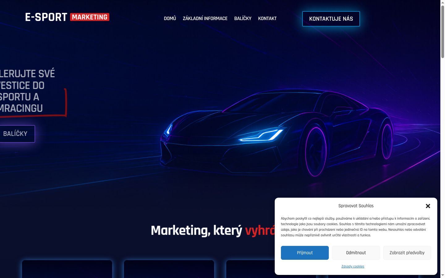 Zrzut ekranu banera zgody wyświetlanego przed jakąkolwiek interakcją