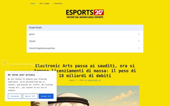 Screenshot of esports247.it