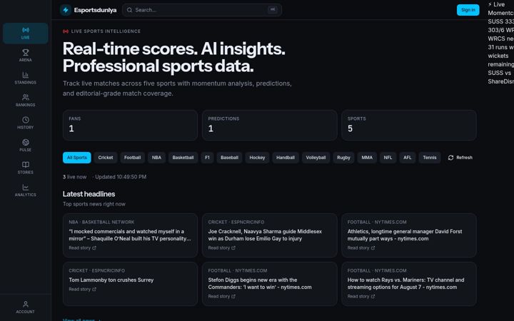 Screenshot of esportsduniya.in
