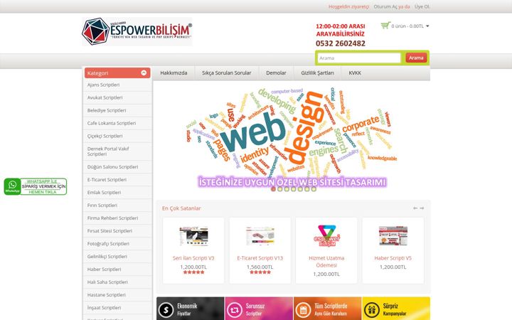 Snimka zaslona za espowerbilisim.com.tr