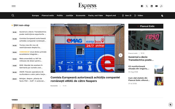 Captura de ecrã de espress.ro