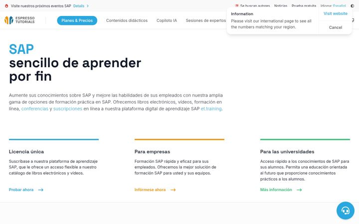 Screenshot ta' espresso-tutorials.es
