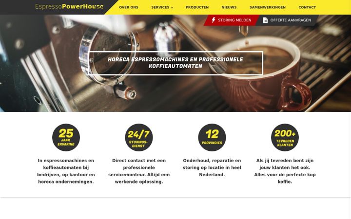 Screenshot ta' espressopowerhouse.nl