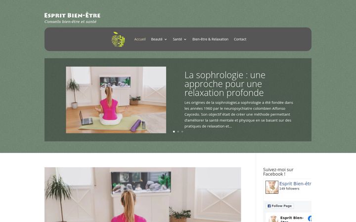 Skjámynd af esprit-bienetre.fr
