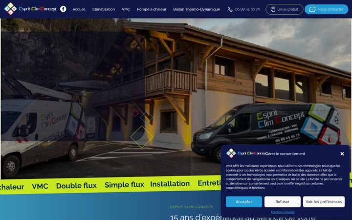 Skjámynd af esprit-clim-concept.fr