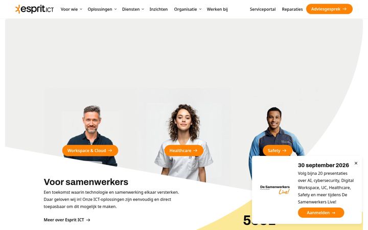 Screenshot ta' esprit-ict.nl