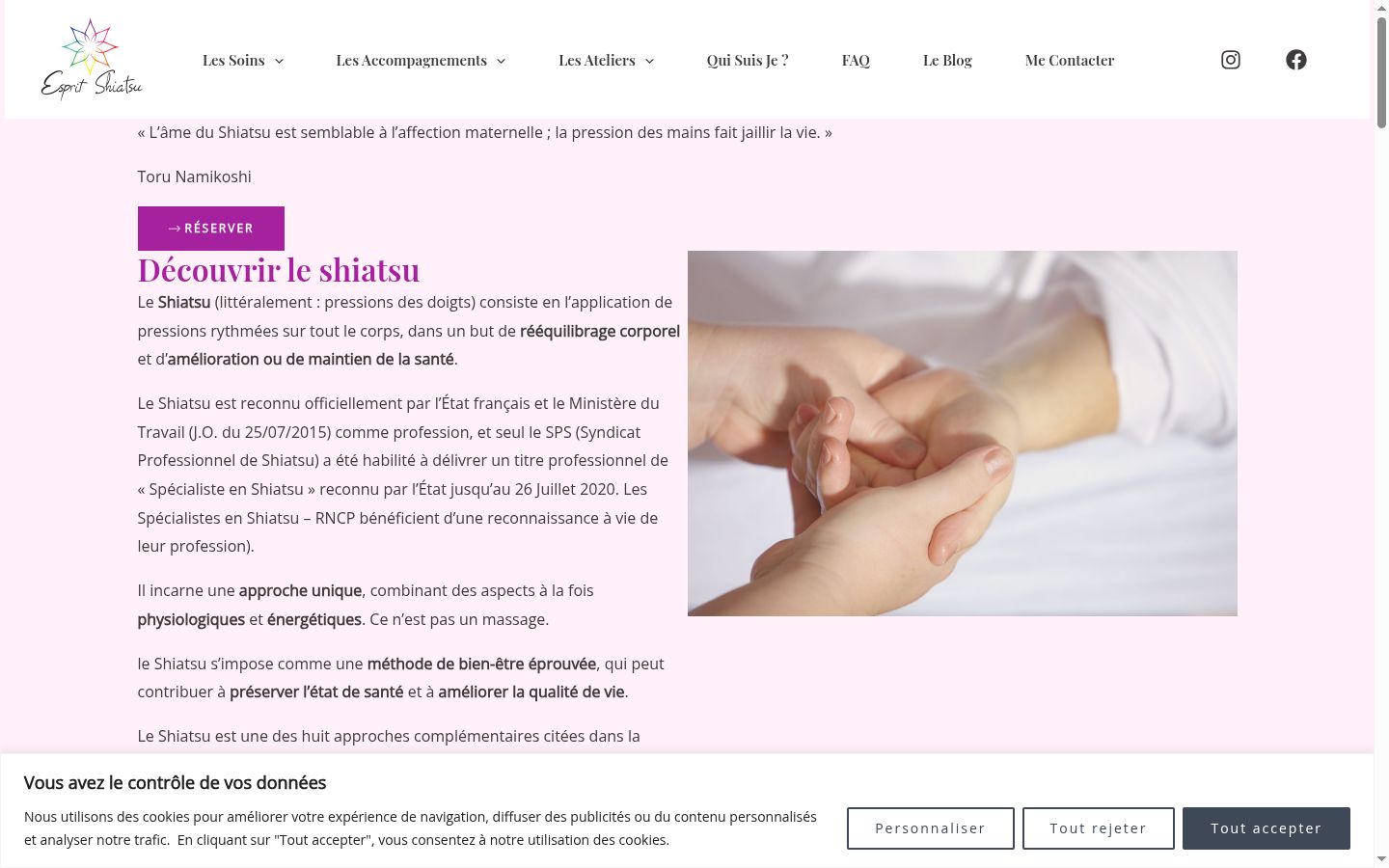 Screenshot del banner di consenso mostrato prima di qualsiasi interazione