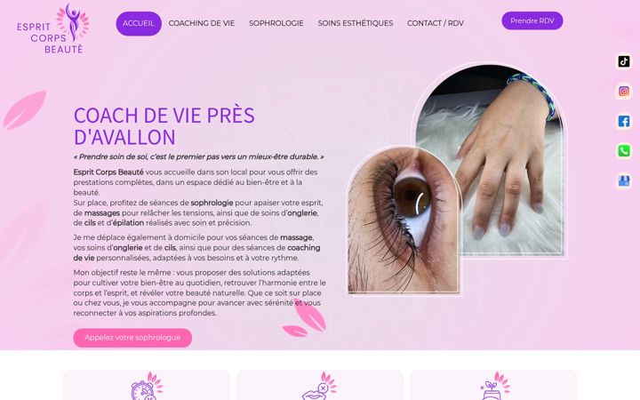 Skærmbillede af espritcorpsbeaute.fr