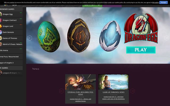 Screenshot ta' espritgames.com