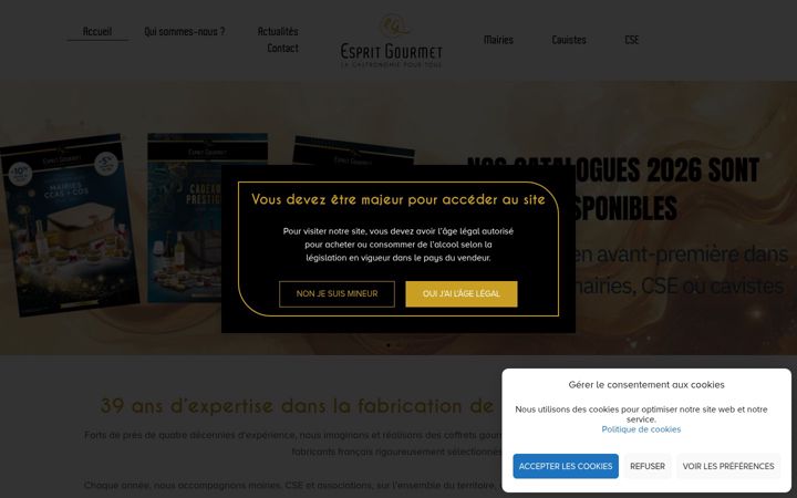 Snímek obrazovky espritgourmet.fr
