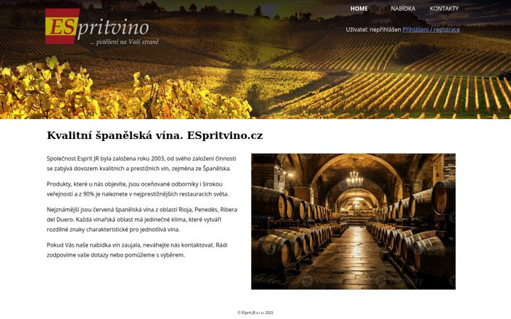 Snímek obrazovky espritvino.cz