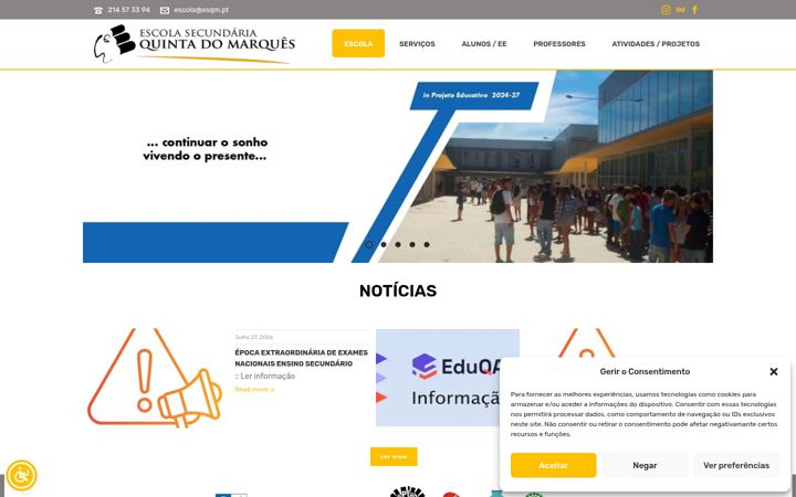 Screenshot stránky esqm.pt