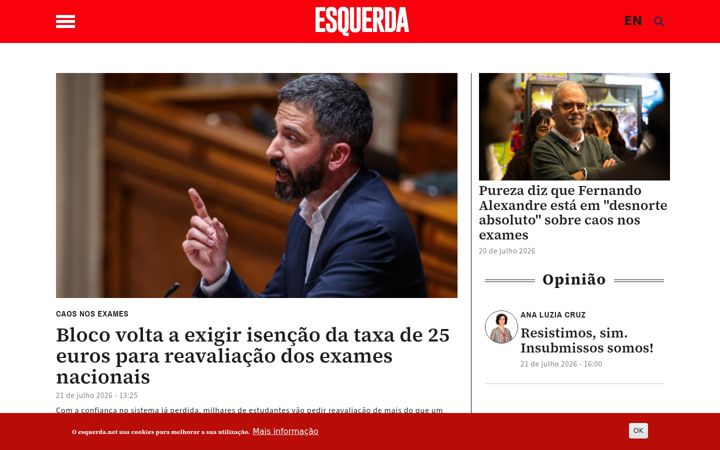 Screenshot of esquerda.net