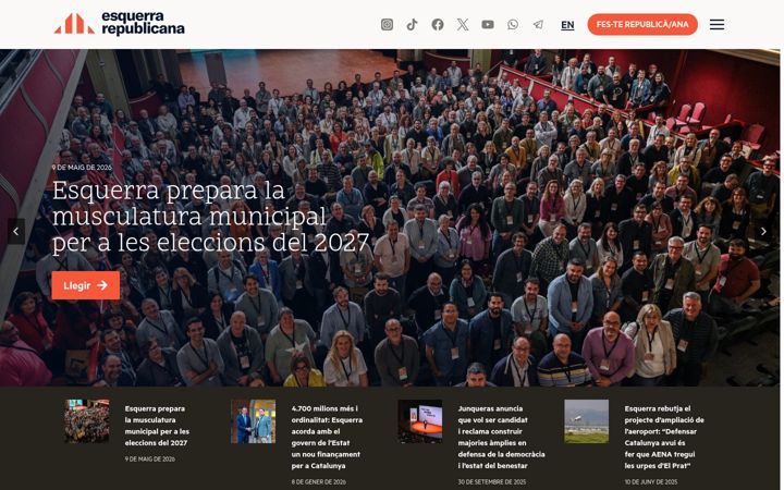 Screenshot of esquerrarepublicana.cat