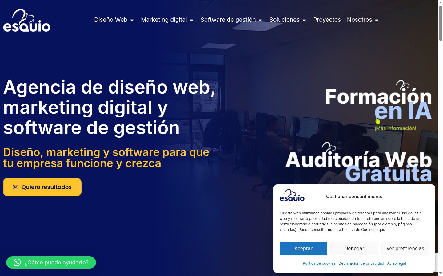 Screenshot del banner di consenso mostrato prima di qualsiasi interazione
