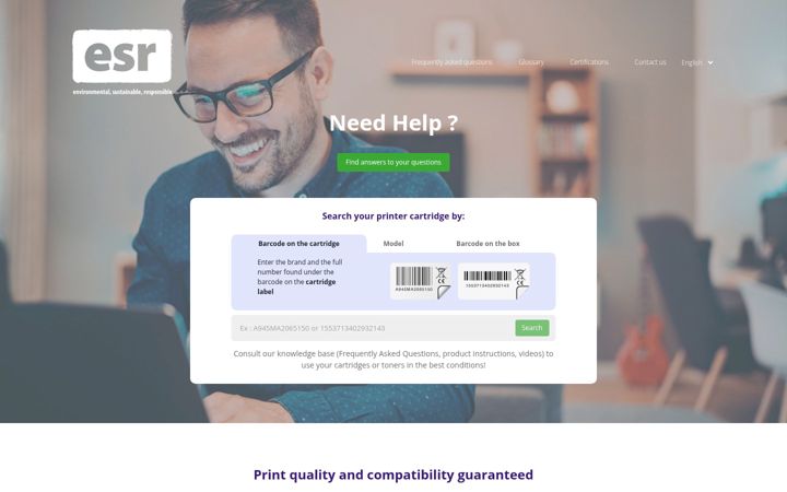 Snímek obrazovky esr-support.com