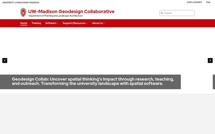 Screenshot of esri.wisc.edu