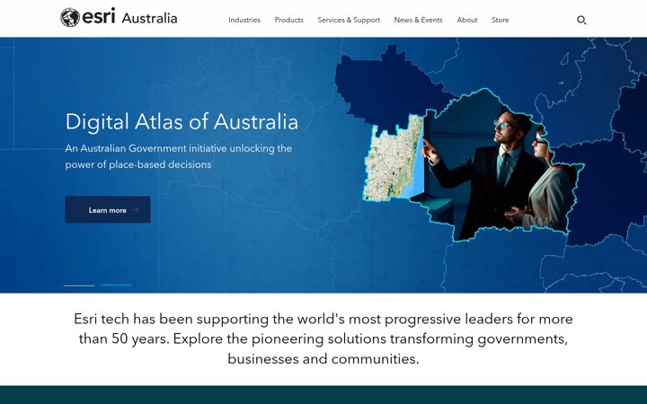 Screenshot di esriaustralia.com.au