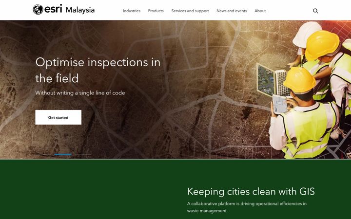 Screenshot of esrimalaysia.com.my