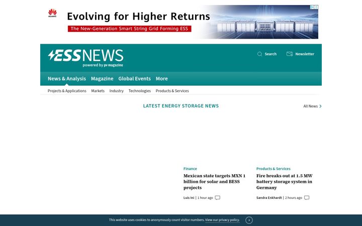Screenshot of ess-news.com