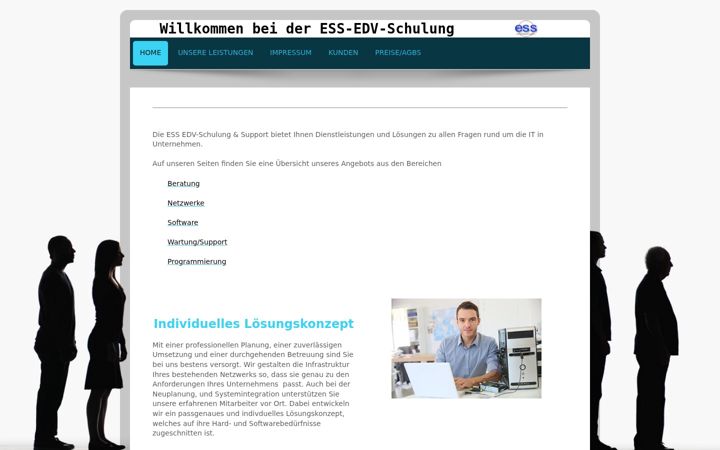 Kuvakaappaus sivustosta ess-schulung.de