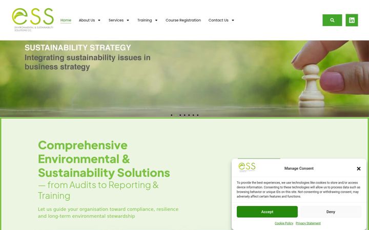 Screenshot ta' ess-sustainability.co.za