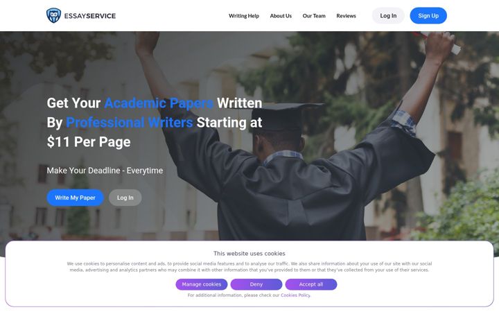 Screenshot of essayservice.co