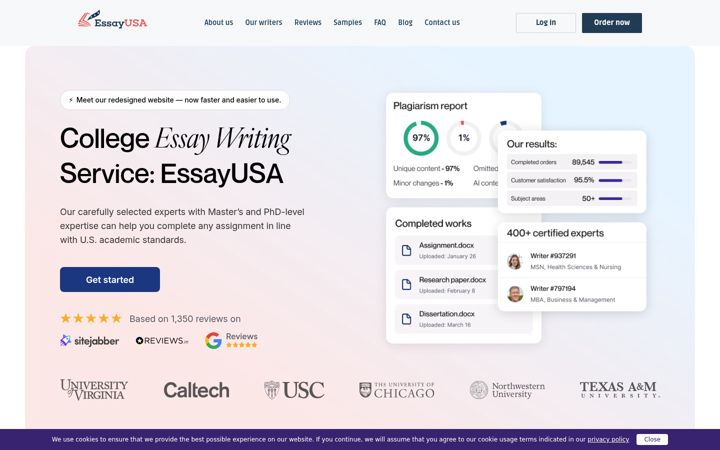 Screenshot of essayusa.com