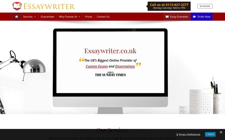 Posnetek zaslona essaywriter.co.uk