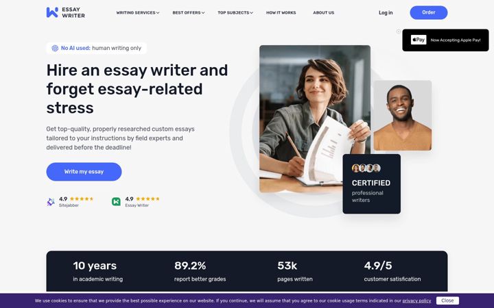 Screenshot of essaywriter.org