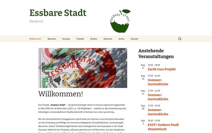 Kuvakaappaus sivustosta essbare-stadt.de