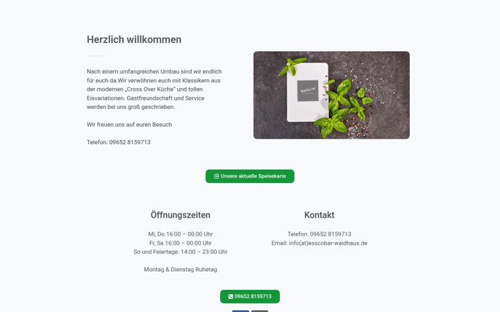 Kuvakaappaus sivustosta esscobar-waidhaus.de
