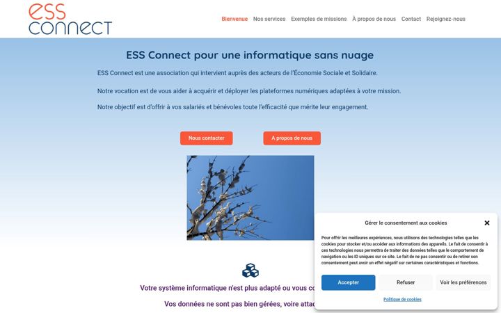 Snimka zaslona za essconnect.org