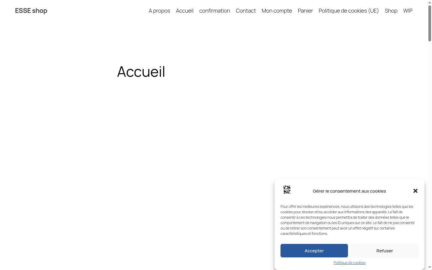 Screenshot tal-banner tal-kunsens muri qabel kwalunkwe interazzjoni