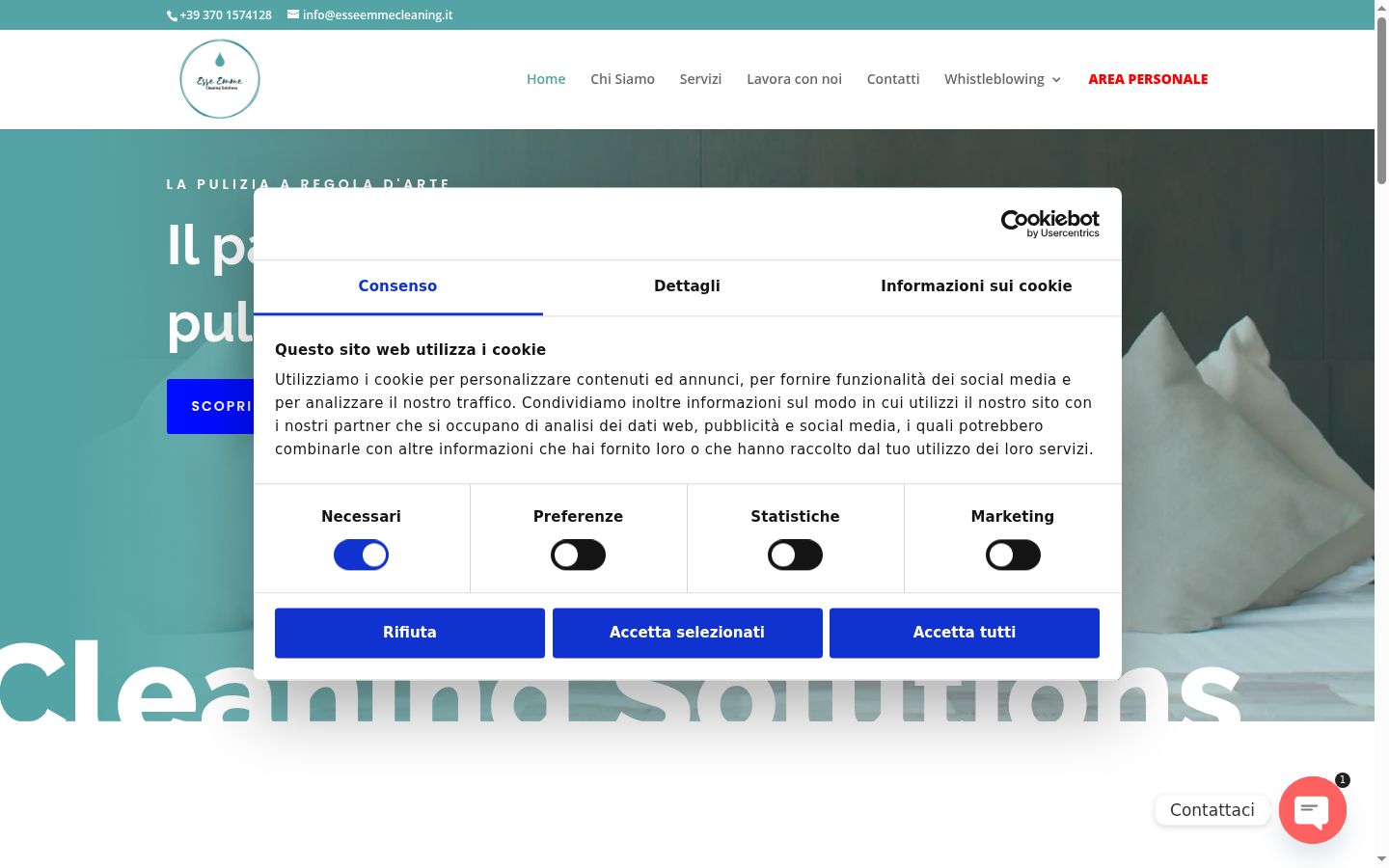 Capture d'écran de la bannière de consentement affichée avant toute interaction