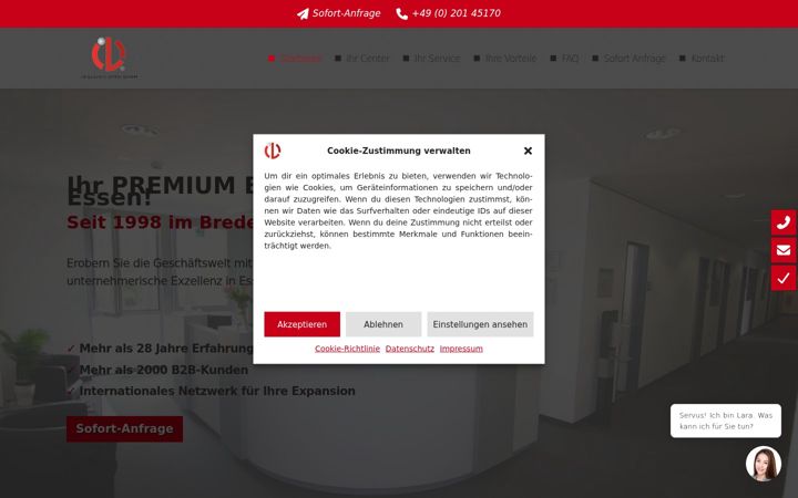 Snimka zaslona za essen-bc.de