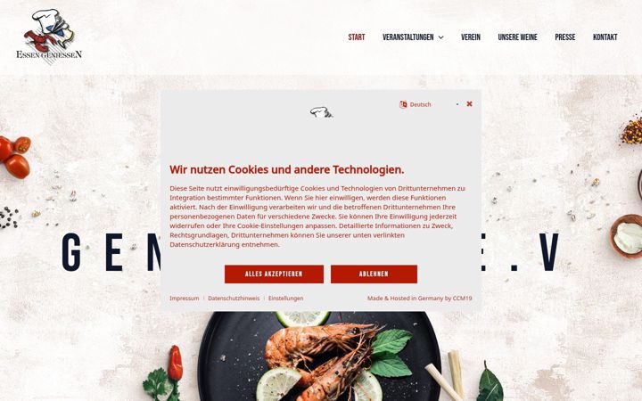 Snimka zaslona za essen-geniessen.de