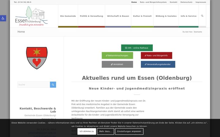Snimka zaslona za essen-oldb.de