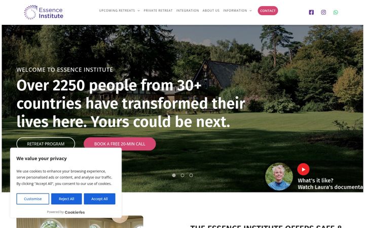 Screenshot ta' essence.nl