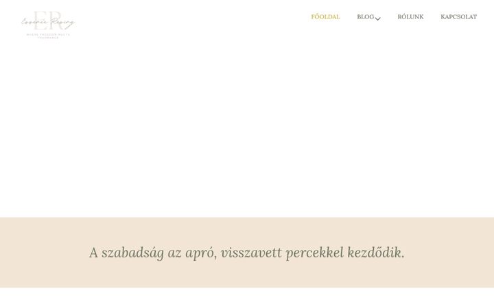 Kuvakaappaus sivustosta essencerising.hu