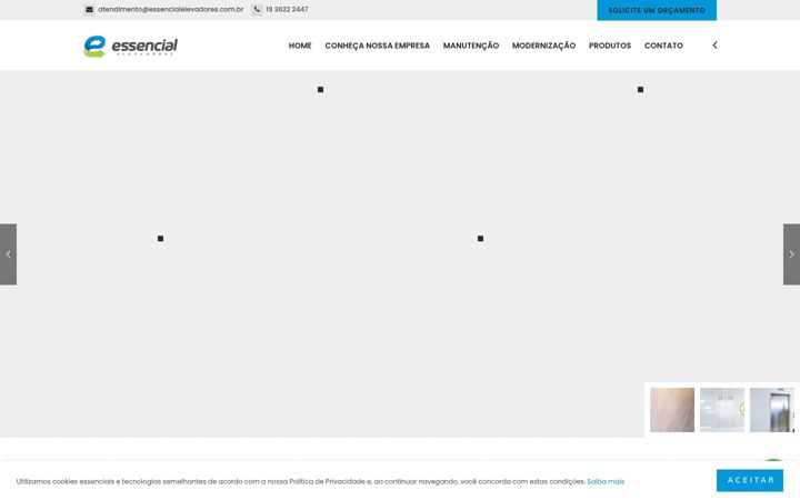 Skärmbild av essencialelevadores.com.br